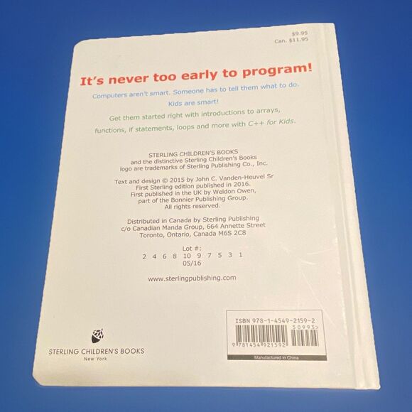 C++ for Kids (Code Babies) Board  Book Sterling Children's Visual Learning Smart - Picture 3 of 9